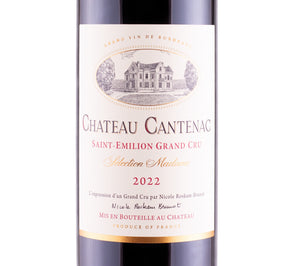"SÉLECTION MADAME" CHÂTEAU CANTENAC 2022 - SAINT EMILION GRAND CRU